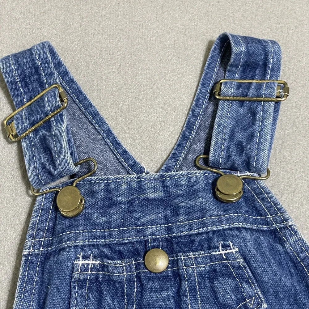 Vintage Overalls Youth Made in USA Toddler Bibs‎ Denim Jumper Western Kids*